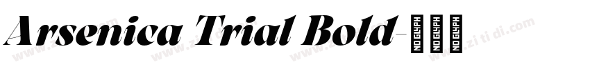 Arsenica Trial Bold字体转换